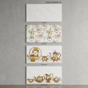 เครื่องเคลือบดินเผาสุดหรูดีไซน์ห้องน้ำดิจิตอล300X600มม. 30x60ซม. 12X24แผ่นกระเบื้องผนังด้านในแบบด้านน้ำตาล - Product Image 6