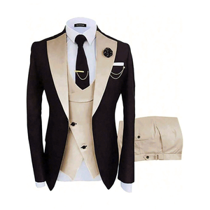 Nuovo <span class=keywords><strong>Completo</strong></span> da <span class=keywords><strong>Uomo</strong></span> 3 Pezzi 2026 - Stile Business Casual Traspirante con Pantaloni a Vita Piatta, Ideale per Matrimoni e Feste - Prezzo all'Ingrosso - Product Image 3