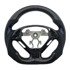 Volante Deportivo de Fibra de Carbono con Revestimiento de Cuero Liso y Franja Superior para Infiniti G27 G37, el Más Popular - Product Image 1