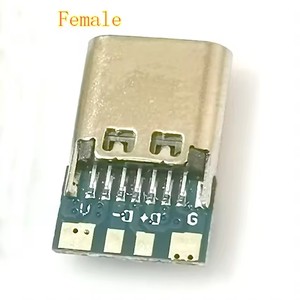 Adaptateur de connecteur USB 3.1 Type C <span class=keywords><strong>mâle</strong></span>/femelle pour câble <span class=keywords><strong>à</strong></span> <span class=keywords><strong>souder</strong></span>, carte PCB, port USB C, <span class=keywords><strong>prise</strong></span> d'alimentation - Product Image 5