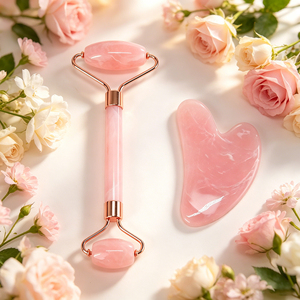 Vintage Geschenkkorb für Frauen Eleganter Wiederverwendbarer <span class=keywords><strong>Korb</strong></span> Mit Gesichtsroller Bad-Entspannungs-Selbstpflege & Valentinstag-Geschenksets - Product Image 6