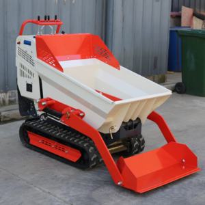 Mini Mixer Beton Self-Loading Dumper Crawler <span class=keywords><strong>Loader</strong></span> Bermesin <span class=keywords><strong>Diesel</strong></span>/Bensin <span class=keywords><strong>Skid</strong></span> Steer Track Moving Tread Small Dump Bucket - Product Image 5
