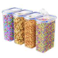 Boîte de conservation hermétique rectangulaire transparente en plastique injecté, style moderne et minimaliste, pour la cuisine et le rangement alimentaire domestique