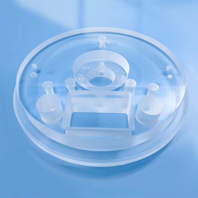 Quartz Plate With Microstructures Semiconductor Wafer Carrier Microfluidic Chip Substrate