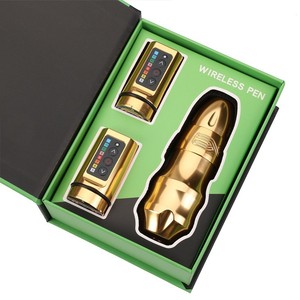 전문가용 무선 전기 타투 머신건 키트 코어리스 모터 스테인리스 스틸 USB-C 충전 타투용 - Product Image 2