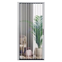 Porte pliante en aluminium avec panneau en acrylique transparent invisible, rétractable, coulissante, coupe-vent pour climatisation