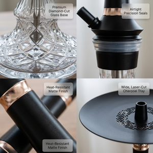 Nouvel ensemble de chicha arabe jaune avec étui en <span class=keywords><strong>bois</strong></span> et cuir, style européen et américain, pour la maison et les bars - Product Image 4