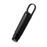 SHURAN Brosse de nettoyage pour clubs de golf, légère et durable en ABS+TPR, accessoire portable avec mousqueton rétractable