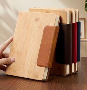 Personalized Business Office A5 <b>Diary</b> With Thickened Printing Logo Custom Bamboo and Wood Grain <b>Notebook</b> With Magnetic Closure - Product Image 2