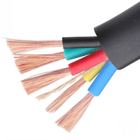 Cable Eléctrico Flexible RVV con Núcleo de Cobre Desnudo, Aislamiento de PVC, Cable Industrial Multifilar de 1mm, 1.5mm, 2.5mm y 4mm de Sección Transversal