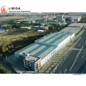 Large factory metal structure building prefabricated steel factory warehouse prefabricated warehouse in Europe