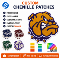 Patch en chenille personnalisé à col cranté pour veste de baseball universitaire, vêtements de sport de marque