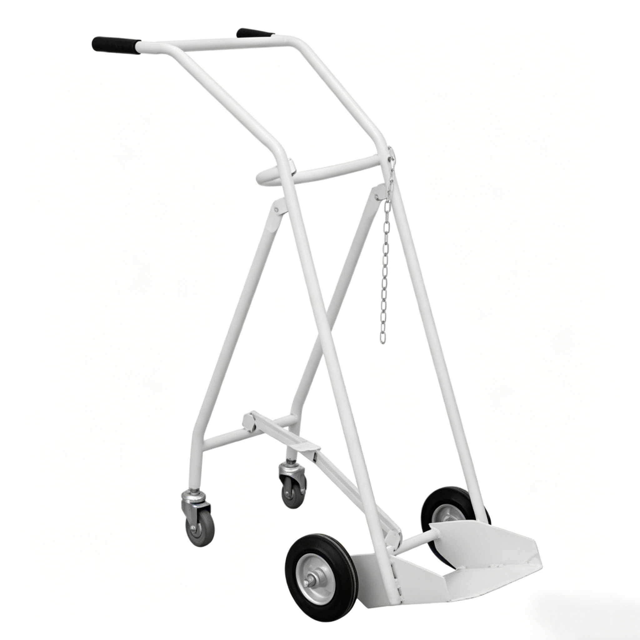 Zuurstoffleshouder aan mand rollator (ZU4199
