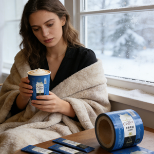 Rollo de Película de Embalaje de Plástico Laminado Suave a Prueba de Humedad de Grado Alimenticio para Café en Polvo, Galletas y Bocadillos - Product Image 2