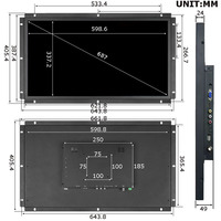 Moniteur mural tactile capacitif HD de 27 pouces pour Raspberry Pi avec interface USB