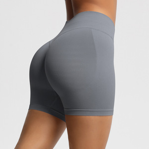 Shorts Deportivos de Cintura Acanalada sin Costuras para Mujer, con Efecto Levanta Glúteos en Forma de V, Alta Elasticidad, para Pilates, Ciclismo y Running, OEM ODM - Product Image 6