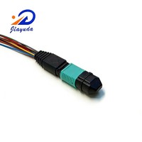 Cable de conversión MPO a LC Simplex de 12 fibras OM3 10G 40G de grado operador con arnés de distribución codificado por colores para concentrador de distribución