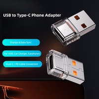 Convertidor Portátil USB-A a Tipo-C Hembra, Compatible con Cargador de Coche, Banco de Energía, Laptop, iPhone 15/Android