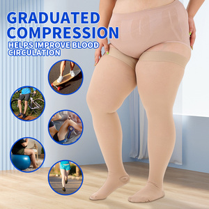 Medias <span class=keywords><strong>de</strong></span> compresión hasta el muslo con gradiente, antiembólicas, para mujer, uso médico hospitalario, CE en stock. Síntomas: Venas varicosas evidentes. - Product Image 4