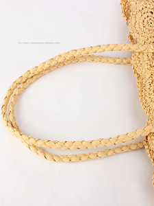 New Fashion Woven Zipper Double Root Two Straps <b>Square</b> Bag Seaside Vacation Daily Leisure All-match Tanjing - Product Image 2