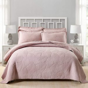 Embroidery White Cotton <strong>Bedspreads</strong> Bedding Quilts Coverlet Super <strong>king</strong> - Product Image 3