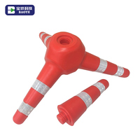 Spanien Hergestellt Tetrapod PVC Verkehrs kegel 4 Bein Basis Design für maximale Verkehrs sicherheit Stabilität