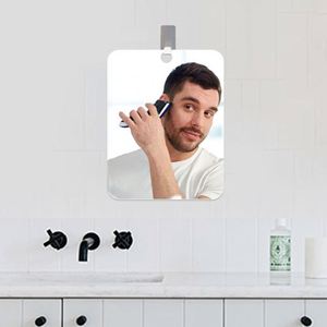 Miroir de salle de bain anti-buée - Miroir de toilette en acrylique anti-buée pour le rasage, le toilettage masculin et le maquillage (fixation murale) - Product Image 1