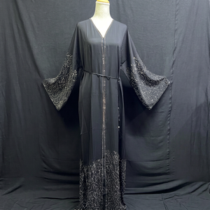 Nouvelle Collection 2026 : Kaftan Abaya Turc Fait Main, Longueur Ras du Sol, Manches Longues, Tissu Doux et Respirant, Coupe Classique, Idéal pour Soirées Décontractées - Product Image 1