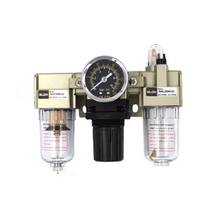 Airtac ประเภทนิวเมติกที่มารักษาความดันอากาศ Regulator กรองน้ำมันเครื่อง FRL รวมกัน