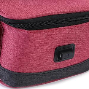 Borsa da pranzo termica elettrica USB in rosso per lavoro auto e casa cibo caldo e fornello - Product Image 4