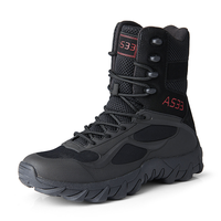 Bottes tactiques noires pour hommes HUAMAK, personnalisées, durables, légères, pour l'entraînement en plein air, la protection, la chasse, la randonnée, la sécurité
