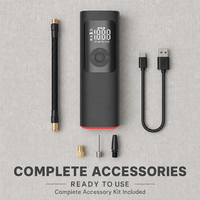 Compresseur d'air portable sans fil 150 PSI, pompe à air intelligente pour voiture, gonfleur de pneus électrique rechargeable 5000 mAh