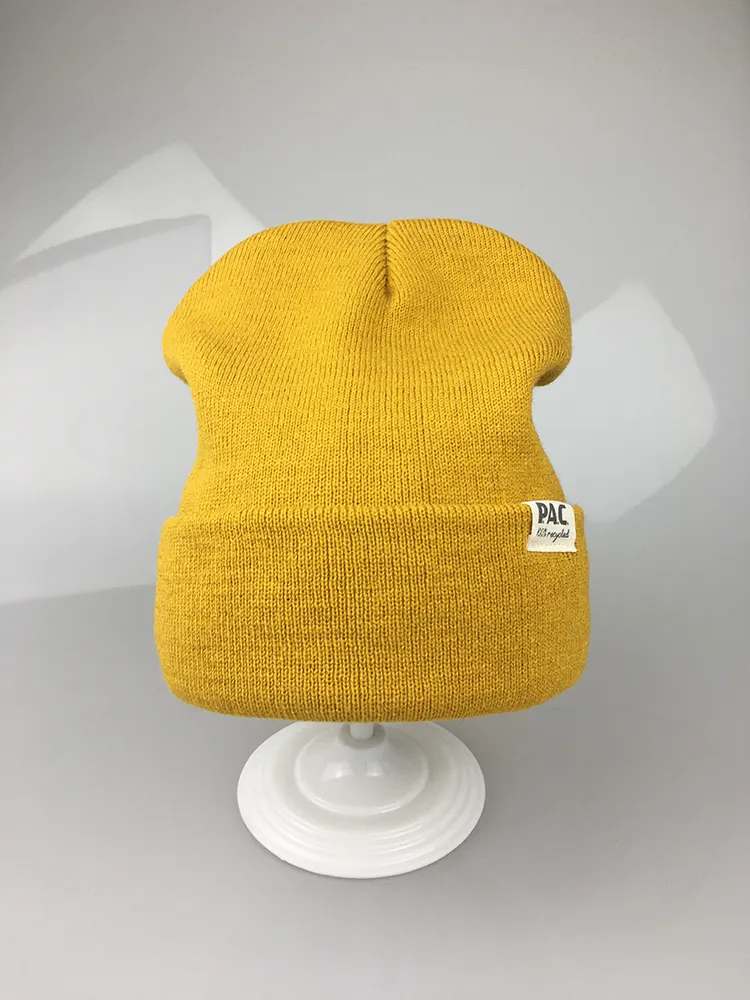 Mode toques personnalisé 3D broderie logo bonnet sans couture chapeau d'hiver bonnet tricoté chapeau