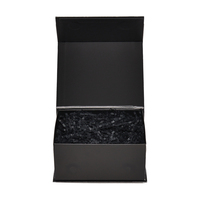 Emballage cosmétique pour rouge à lèvres en carton rigide noir mat avec logo en feuille d'argent personnalisé, fermeture magnétique, insert en mousse, 1200 GSM