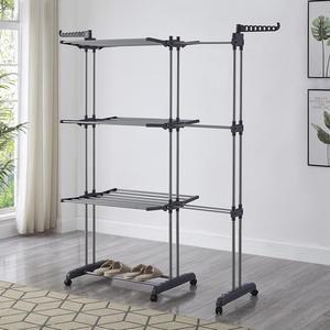 Séchoir à vêtements multifonctionnel à trois couches sur pied Séchoir à vêtements mobile pliable pour l'intérieur sur pied - Product Image 2