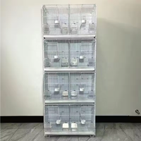 Cage Oiseaux Pliable Empilable Haute Qualité Avec Cloisons Pour Elevage Pigeons Canaris Perruches