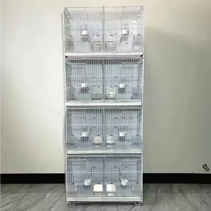 Cage Oiseaux Pliable Empilable Haute Qualité Avec Cloisons Pour Elevage Pigeons Canaris Perruches - Product Image 2