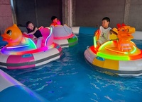 Équipement de jeux aquatiques - Bateau tamponneur gonflable électrique sur le thème du canard, du dragon, du cygne et du poulet pour 2 personnes