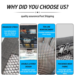 Soffitto per Auto con rete portaoggetti da tetto per Auto borsa interna da carico in rete traspirante per riporre Auto accessori interni - Product Image 5