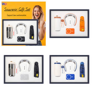 Set <span class=keywords><strong>de</strong></span> Regalo Corporativo 4 en 1 con Logotipo Personalizado: Taza <span class=keywords><strong>de</strong></span> Cuero con Aislamiento al Vacío, Masajeador <span class=keywords><strong>de</strong></span> Cuello, Mini Paraguas para Consultorio Médico, Recuerdos para Reuniones Anuales - Product Image 1
