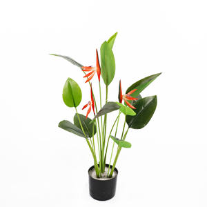 Pájaro Artificial Paradise <span class=keywords><strong>Canna</strong></span> Planta de paisaje verde interior para Halloween Día de San Valentín Pascua Ventana de Año Nuevo en maceta - Product Image 5