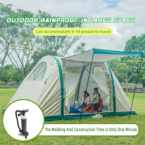 Randonnée en plein air <span class=keywords><strong>camping</strong></span> deux chambres tente familiale Village 13 tente automatique tente Bar à ressort - Product Image 2