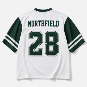 Custom Vintage <b>College</b> American Football Jersey Oversized Short Sleeve Printed Streetwear Team Fan Apparel Game Day Wear - Product Image 3