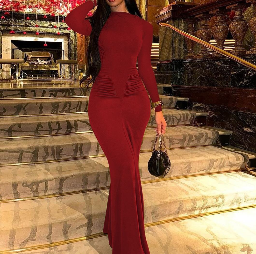 Z0117DS03 Red long sleeves