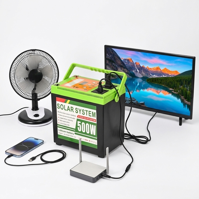 Portable Solar Panel Lithium Ion Station Multi Watt Fast Charging Support Laptop Phone Fan CCTV Mini Fridge Outdoor Emergency