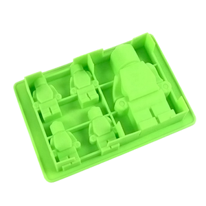 Serie Creativa 5 cavidad estilo Lego Robot molde DIY silicona molde para caramelo Chocolate resina artesanía - Product Image 4