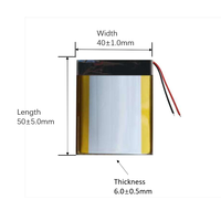 Baterai litium polimer 604050 2 kabel, baterai pengganti 1500mAh baterai isi ulang kapasitas tinggi