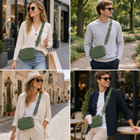 Sac bandoulière compact classique et tendance avec poche frontale pleine largeur et sangle détachable – Sac à l'épaule décontracté pour l'automne