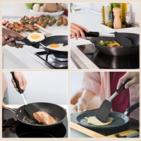2 Packs de spatules flexibles en silicone 600F spatule résistante à la chaleur ustensiles de cuisine antiadhésifs pour la cuisine ustensiles de cuisine