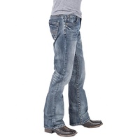 Dernier design, vente en gros personnalisée, jean décontracté pour homme, coupe slim droite, en denim uni délavé, grandes tailles